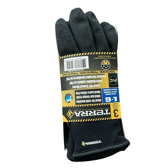 Terra - 3 Pairs Warm Lined Winter Work Gloves - Picture 5 of 5
